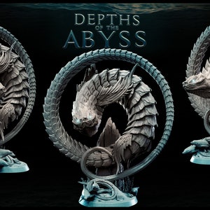 Sea Serpents | Mini Monster Mayhem | Depths of the Abyss II | RESIN | Fantasy | DnD | RPG | Tabletop | Gaming | Miniatures | Ocean Creature