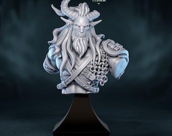 Jhago Half-Beast Fighter Bust | Mammoth Factory | The Tooth Fairy Collection | Fantasy | DnD | RPG | Tabletop | Miniature