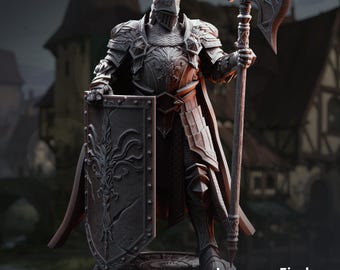 Lars von Findros - Caballero de Élite del Norte / DM Stash / El Fin Difícil / Fantasía / DnD / RPG / Juegos / Miniatura / Modelo de Personaje