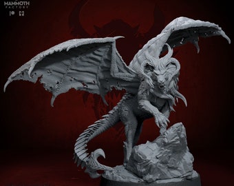 Helltouched Manticore | Mammoth Factory | Infernal Conclave | RESIN | Fantasy | DnD | RPG | Tabletop | Gaming Miniatures | Manticore | Beast