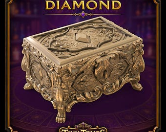 Bóveda Arcana de Diamante / Fates End / Fantasía / DnD / RPG / Juego de Mesa / Regalo para Jugadores / Soporte para Cartas/Dados