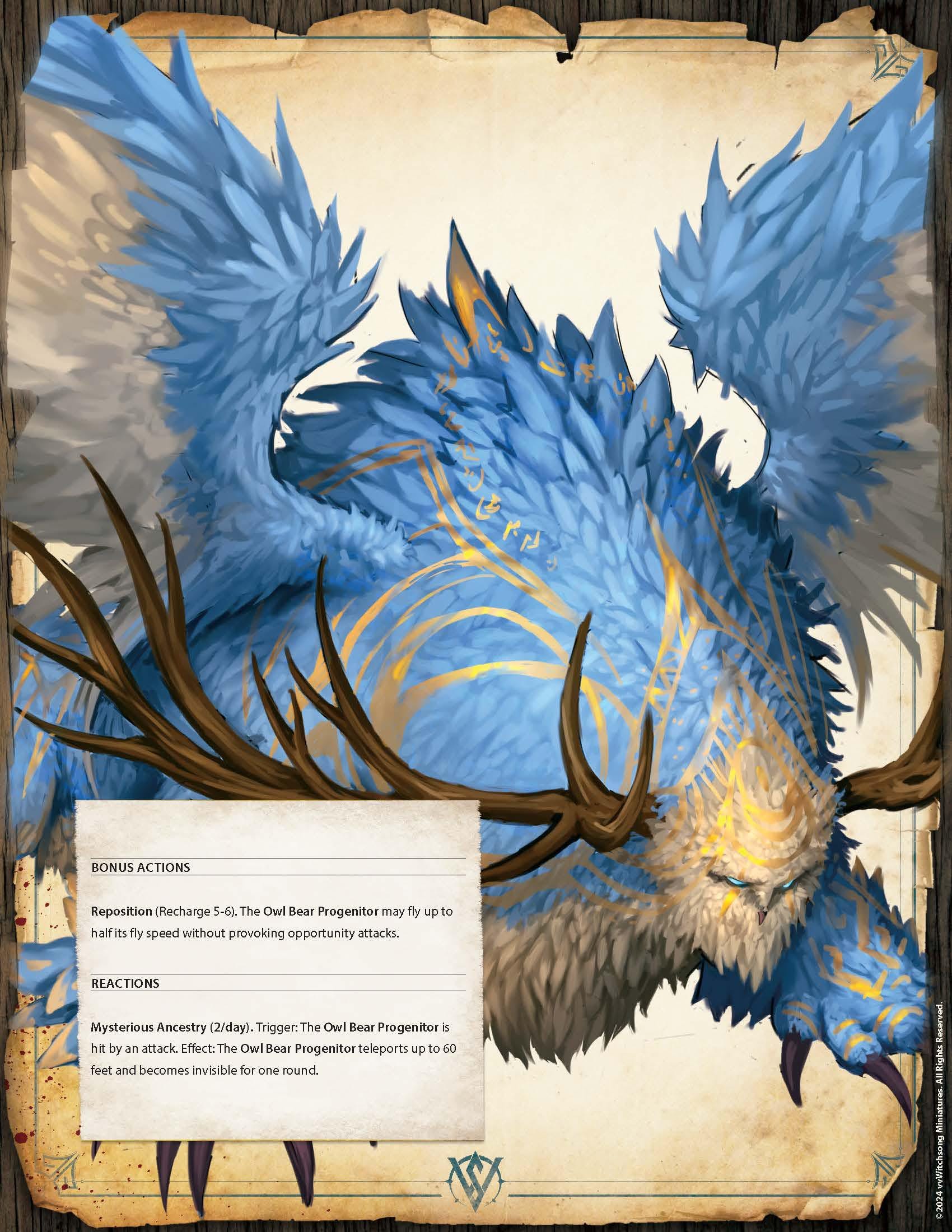 The Owl Bear Progenitor | Witchsong | Fey | RESIN | Fantasy | Horror ...