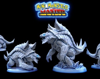 Blue Titanoise | Mini Monster Mayhem | Mini Monster Master | RESIN | Fantasy | DnD | RPG | Tabletop Gaming Mini NPC | Monster | Gamer Gift