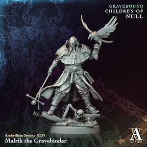 Malrik - The Gravebinder | Archvillain Game | Gravebound - Children of NULL | Fantasy | DnD | RPG | Gaming | Miniatures | Character Model