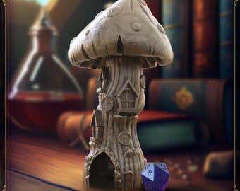 Mushroom Manor Mini Dice Tower | Fates End | 3D Printed PLA | Fantasy | DnD | RPG | Tabletop | Roleplay Gaming Miniatures | Terrain