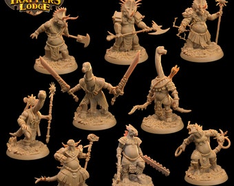 Saurians | Dragon Trappers Lodge | The Lost Continent | RESIN | Fantasy | DnD | RPG | Tabletop | Gaming Miniatures