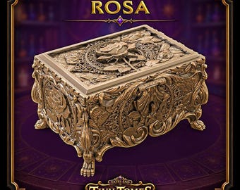 Bóveda Arcana Rosa / Fates End / Fantasía / DnD / RPG / Juegos de mesa / Regalo para jugadores / Soporte para cartas/dados