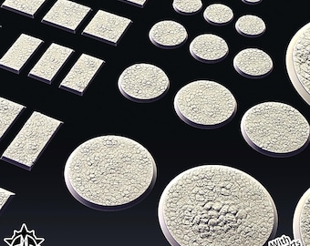Bases rocosas / Miniaturas de pecados capitales / Fantasía / Terror / DnD / RPG / 40K / Juego de bases