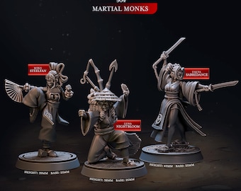 Martial Monks | Cast n Play | Eternal Monks | NPCs | RESIN | Fantasy | Horror | RPG | Gaming Miniatures | Character Model | Monk