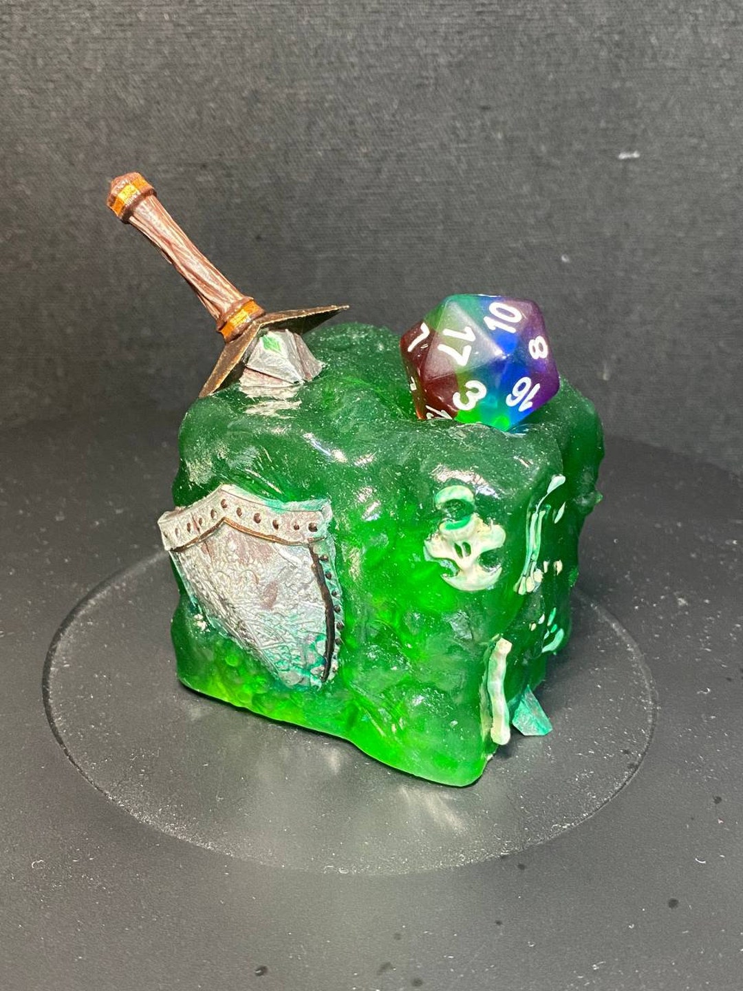 Gelatinous Cube Dice Jail Fates End RESIN Fantasy Dnd RPG Tabletop Gaming Dice Jail Etsy