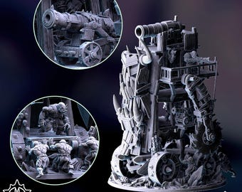 Fortaleza Andante Orca / Miniaturas de Sins / Destrucción Forajida / Fantasía / Terror / DnD / RPG / 40K / Miniatura