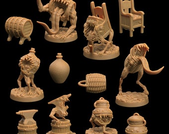 Mimic Set | Dragon Trappers Lodge | Mimic VS Ooze | RESIN | Fantasy | DnD | RPG | Tabletop | Gaming | Miniatures | Mimic