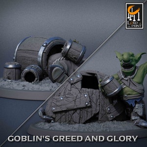 Goblin Infantry Break | Rescale Miniature | Green Goblins Glory | Resin | Fantasy | DnD | RPG | Tabletop | Miniature | Goblin Party