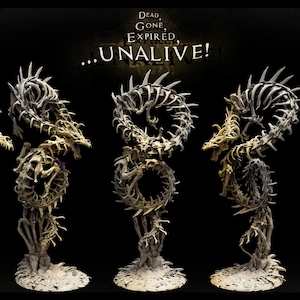 Death Coil Dragon | Mini Monster Mayhem | Dead, Gone, Expired...UNALIVE | RESIN | Fantasy | DnD | RPG | Tabletop | Gaming | Dragon