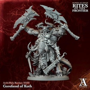 Gorefiend of Koth | Archvillain Games | Hordes of Wrath Rites of Frontiers | RESIN | Fantasy | DnD | RPG | Tabletop | Gaming Miniature