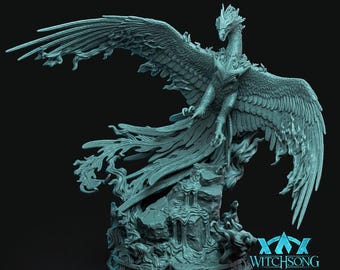 El Fénix / Canto de la Bruja / Dios Búho / RESINA / Fantasía / Terror / Juego de rol / Miniaturas de juego / BBEG