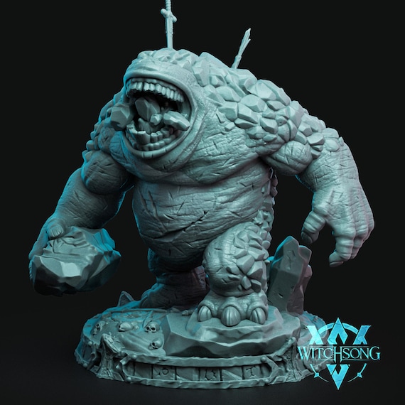 Lak, Eater of Rock | Witchsong | Fey | RESIN | Fantasy | Horror | RPG | Gaming Miniatures | Witch | Golem | Neutral | Fey | BBEG