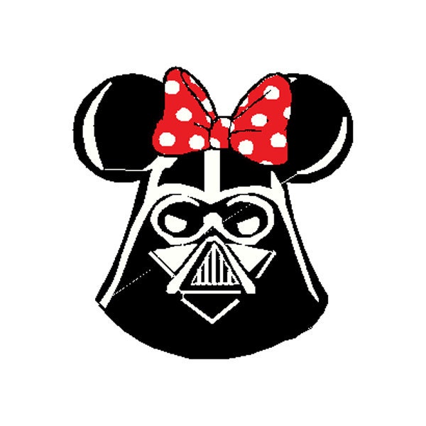 Darth Vader with Mickey Ears Embroidered Adult Face Mask | Etsy
