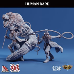 Human Male Bards | Sordane Publishing | Cirque De Sordane | Bard | Fantasy | DnD | RPG | Tabletop | Miniature | Character Model | Big Top