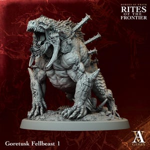 Goretusk Fellbeast | Archvillain Games | Hordes of Wrath Rites of Frontiers | RESIN | Fantasy | DnD | RPG | Tabletop | Gaming Miniature