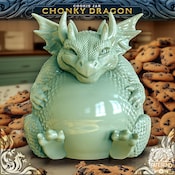 Chonky Dragon Cookie Jar | Fates End | 3D Print | Fantasy | Gamer Gift