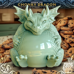 Chonky Dragon Cookie Jar | Fates End | 3D Print | Fantasy | Gamer Gift