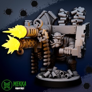 Orc Lootaz | Mekka Miniatures | Mech | Resin | Fantasy | Sci Fi | DnD | RPG | Tabletop | Miniature | 40K | Da Boyz | Lootas | Ork