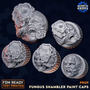 Shambler Paint Bottle Cap | Mammoth Props | Mushrooms | RESIN | Fantasy | DnD | Painting | Prop | Paint Bottle Cap | Citadel Cap Vallejo Cap