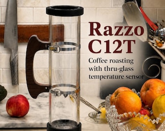 C12T | Highest Performance Roasting | Roast 12 oz on SR800  9 oz on SR540 | All Clear Glass | Bean Temp Sensor + ET Option |