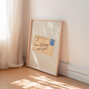 How Lucky Are We Wall Art Esthetische kustprint ansichtkaart muurkunst Beach House decor Beachy neutrale kunstprint met citaat digitale download