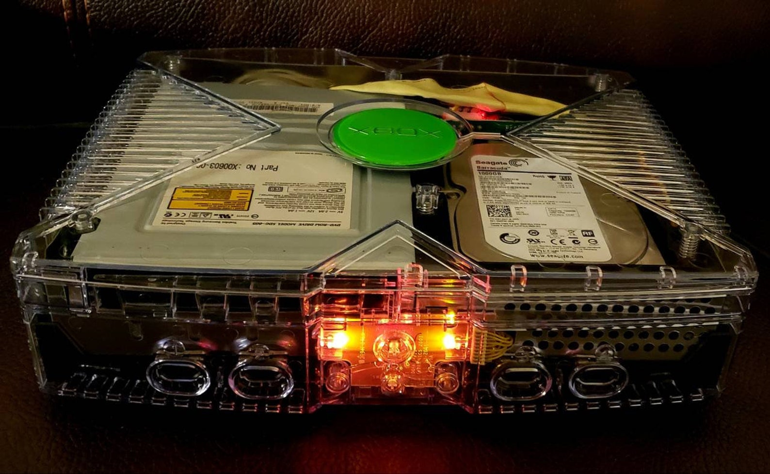 Xbox Ghost Case Clear Case 1TB HHD Controller Power Etsy