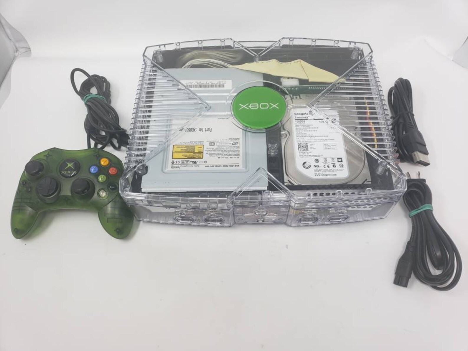 Xbox Ghost Case Clear Case 1TB HHD Controller Power Etsy