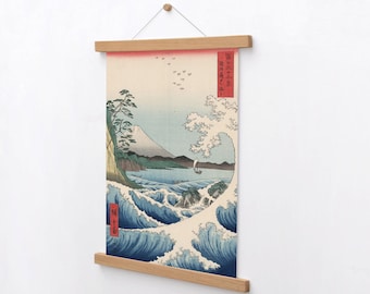 Utagawa Hiroshige The Sea At Satta 1858, Japanese Poster, Exhibition Art Poster, Japanese Art, Japan Hanger Frame Wall Art Decor, A1/A3/A4