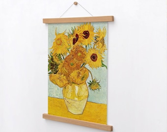 Vincent van Gogh Sunflower Café Terrace at Night Giclee Print Reproduction Painting Large Size Canvas Wall Art Poster Ready to Hang Framed