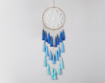 Macrame Dream Catchers for Bedroom, 6 Colors Dreamcatchers with Tassel Wall Hanging, Dream Catchers Housewarming Gift, Boho Wall Decor