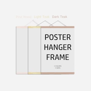 Poster Frame - Magnetic Print Hanger Wooden Poster Hanger for Framing Art & Pictures- Wooden Magnetic Hanging Frame - Wooden Poster Frame