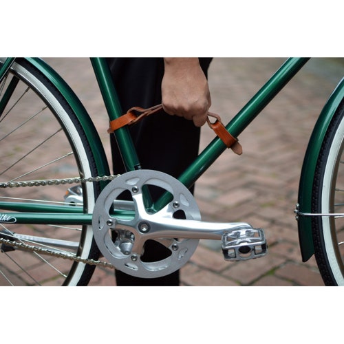 Bicycle Frame Handle the little Lifter Leather Etsy