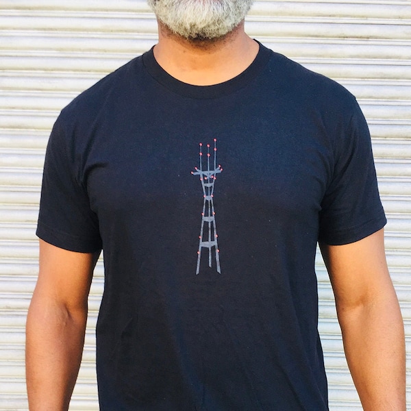 San Francisco Sutro Tower at Night T-shirt