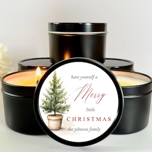 Cadeaux de Noël joyeux Noël / Lot de 10 bougies parfumées / Cadeaux de Noël d&#39;entreprise / Cadeaux de Noël des voisins / Cadeau de Noël en vrac