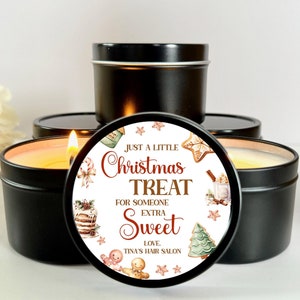 Cadeau pour bougies de Noël en vrac / Lot de 10 cadeaux pour bougies parfumées / Cadeaux de Noël d&#39;entreprise / Cadeau client personnalisé / Cadeaux pour fête de Noël
