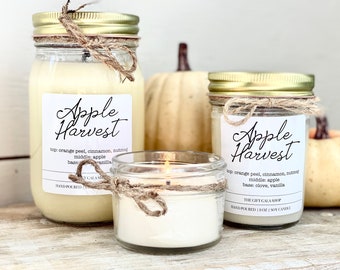 Fall Candles, Apple Harvest Soy Candle, Soy Candles Fall, Autumn Candle, Fall Decor, Farmhouse Candle, Fall Fragrance, Hello Fall