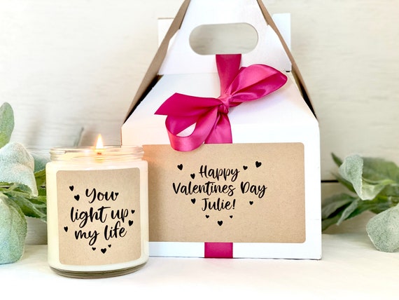 Cadeau Saint Valentin pour petite amie, bougie Saint Valentin, idées  cadeaux Saint Valentin, cadeau Saint Valentin pour ami