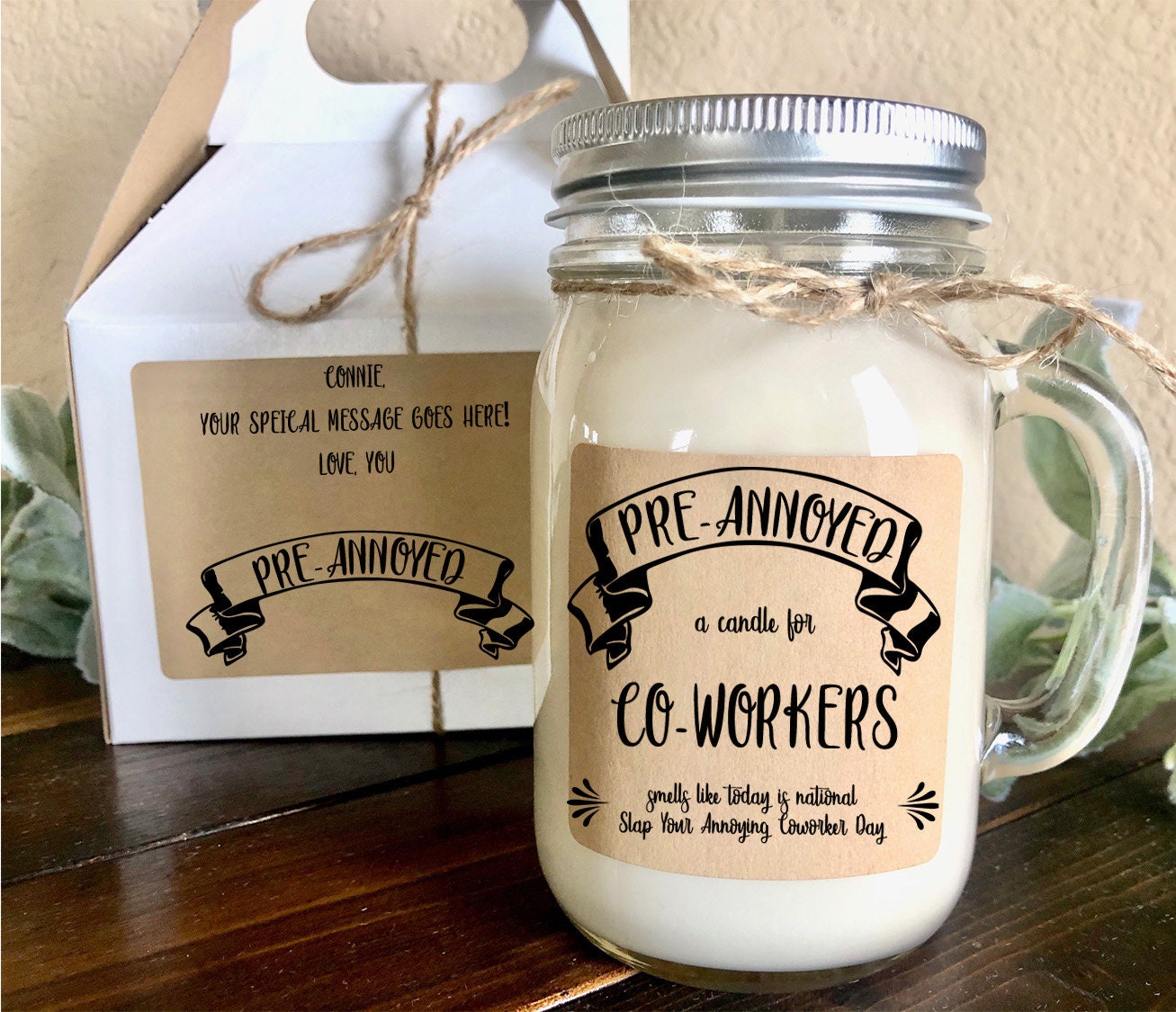 Funny Coworker Candle Gift Annoying Coworker Coworker Gift Etsy