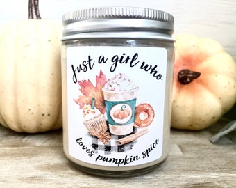 Pumpkin Spice Candle, Rustic Autumn Candle, Choose Scent, Pint Mason Jar Candle, Handmade Soy Candle, Thanksgiving Gift Friend, Fall Candle