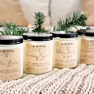 Pure Soy Wax Candles / Candles / Soy Candles / Balsam Fir & 60+ Scents / 12  oz Mason Jar Candle / Made in VT / Making Scents Organics