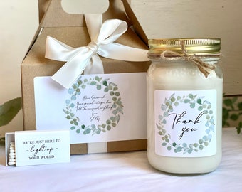 Thank You Gift Candle, Appreciation Gift for Women, Personalized Gift, Thank You Gift Ideas, Hostess Gift, Co-worker Gift