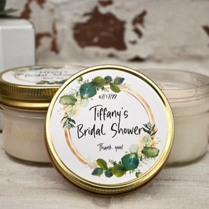 Tropical Bridal Shower Favors, Bridal Shower Candle Favors, Beach Theme Wedding Favors, Set of 6 Candle Favors, Personalized Candle Favors