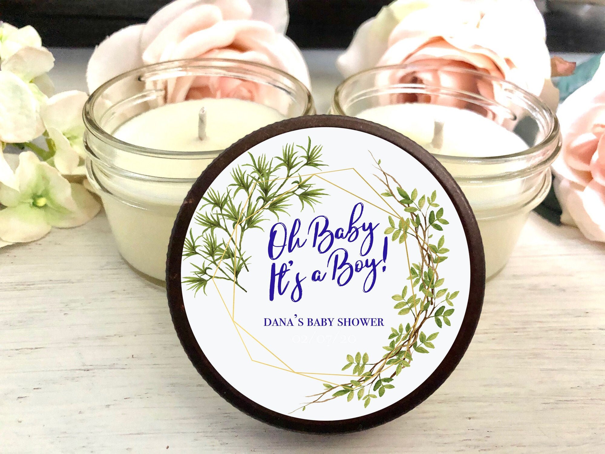 Oh Baby Shower Favors Its a Boy Favors Set of 6 Candle Etsy