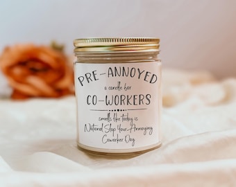 Funny Coworker Candle Gift, Annoying Coworker, Coworker Gift, Work Bestie Gift, Office Gift for Her, 9 oz Soy Candle Gift Box