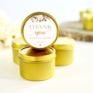 Wedding Favors for Guests in Bulk / Blush Floral Candle Favors ...